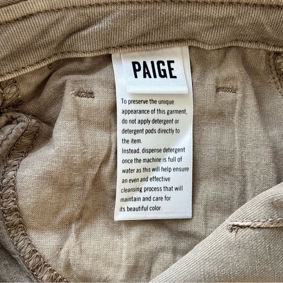 PAIGE Carly Pant High Rise Crop Wide Leg Jean Drawstring Trousers Moss Size 28 - Picture 13 of 13